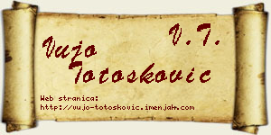 Vujo Totošković vizit kartica